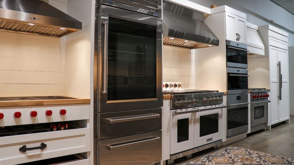 ADU appliance showroom in Easton, MD. Tariffs are affecting appliance pricing.